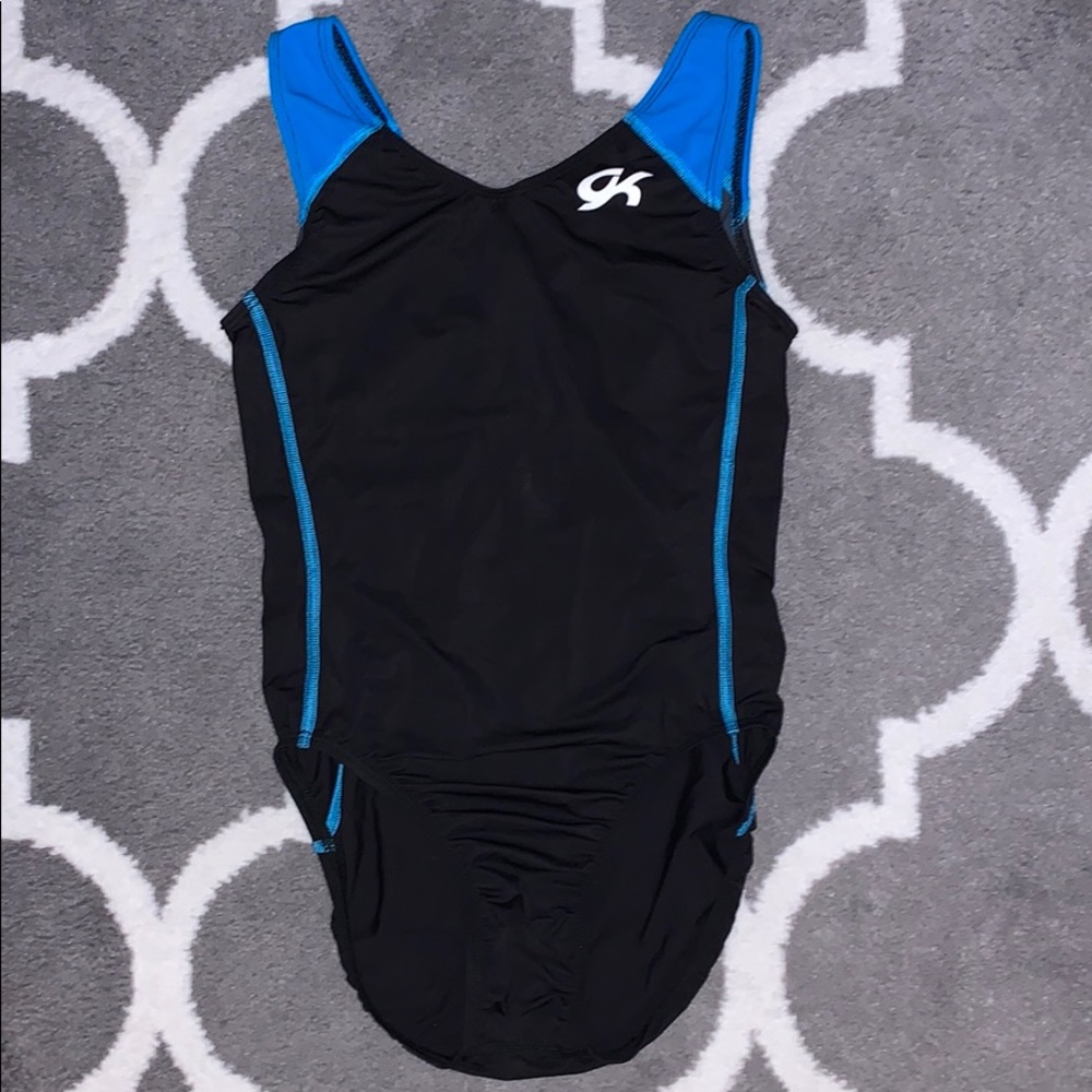 girls gymnastics leotard: black & blue